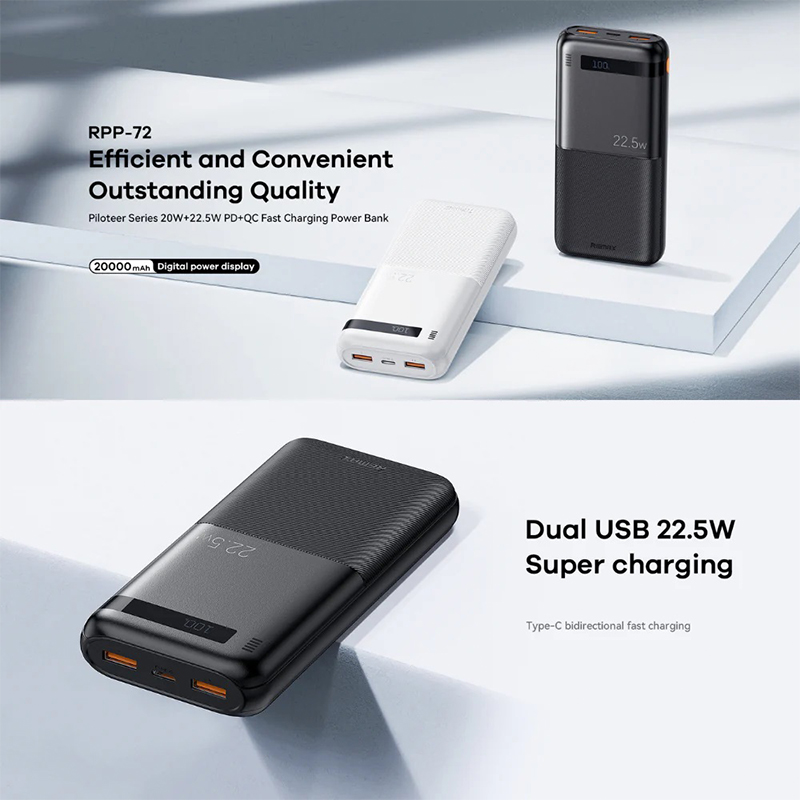 Remax Rpp 686 REMAX RPP-72 22.5W 20000mah Power Bank
