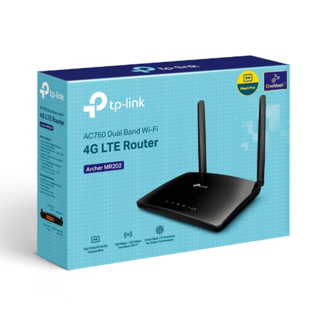 TP-Link Archer MR202 AC750 Wireless Dual Band 4G LTE Router | CyberMall